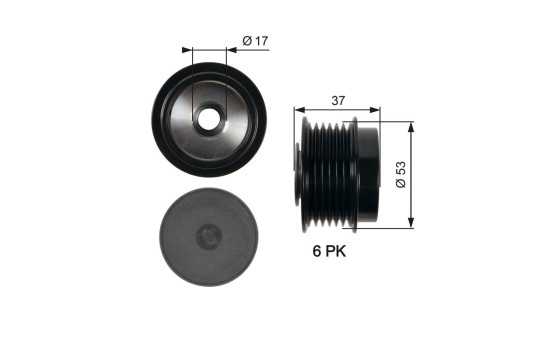 Alternator Freewheel Clutch DriveAlign® OAP7015 Gates