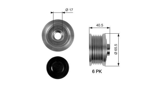 Alternator Freewheel Clutch DriveAlign® OAP7032 Gates