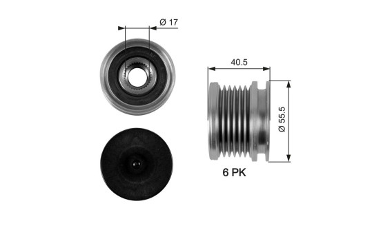 Alternator Freewheel Clutch DriveAlign® OAP7040 Gates