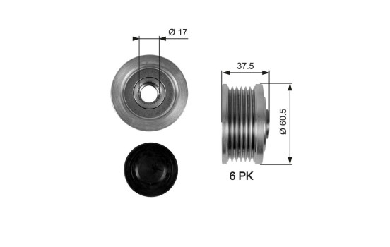 Alternator Freewheel Clutch DriveAlign® OAP7048 Gates