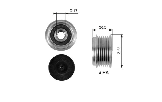 Alternator Freewheel Clutch DriveAlign® OAP7051 Gates