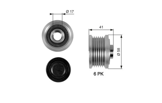 Alternator Freewheel Clutch DriveAlign® OAP7052 Gates