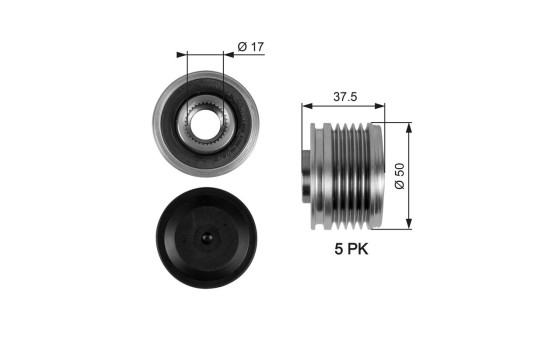 Alternator Freewheel Clutch DriveAlign® OAP7053 Gates