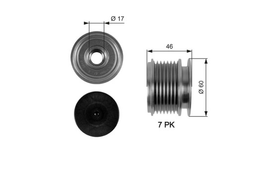 Alternator Freewheel Clutch DriveAlign® OAP7056 Gates