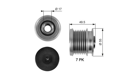 Alternator Freewheel Clutch DriveAlign® OAP7086 Gates