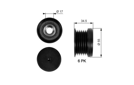 Alternator Freewheel Clutch DriveAlign® OAP7090 Gates