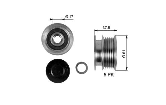 Alternator Freewheel Clutch DriveAlign® OAP7108 Gates