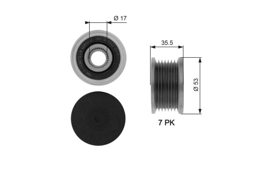 Alternator Freewheel Clutch DriveAlign® OAP7110 Gates