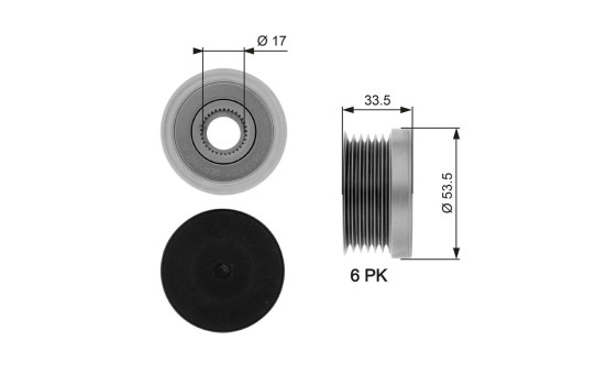 Alternator Freewheel Clutch DriveAlign® OAP7111 Gates