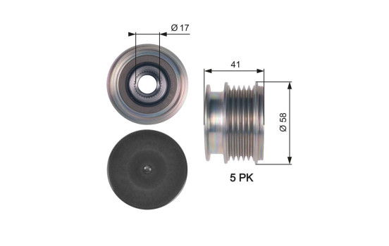 Alternator Freewheel Clutch DriveAlign® OAP7126 Gates