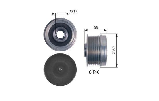 Alternator Freewheel Clutch DriveAlign® OAP7130 Gates