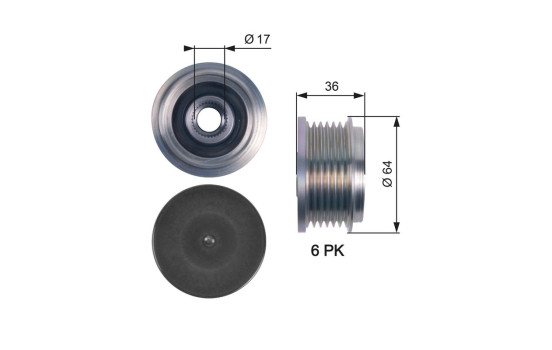 Alternator Freewheel Clutch DriveAlign® OAP7131 Gates