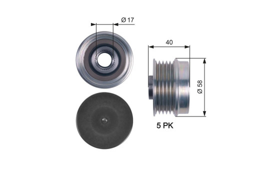 Alternator Freewheel Clutch DriveAlign® OAP7132 Gates