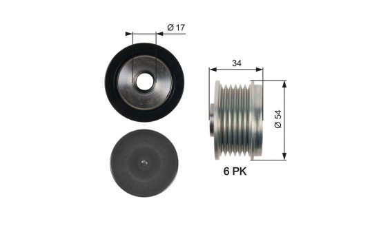 Alternator Freewheel Clutch DriveAlign® OAP7135 Gates