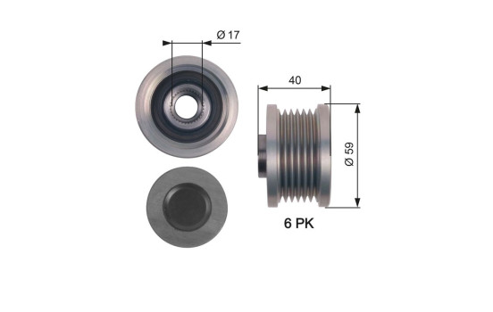 Alternator Freewheel Clutch DriveAlign® OAP7144 Gates