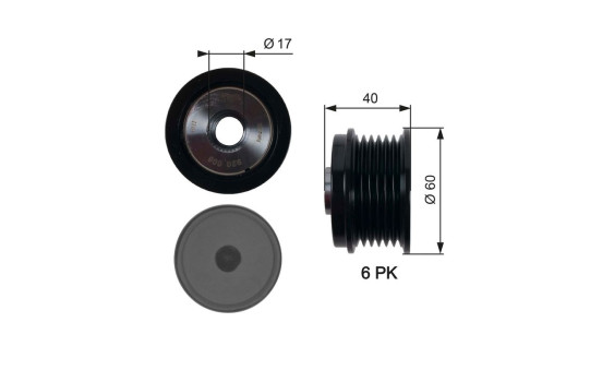 Alternator Freewheel Clutch DriveAlign® OAP7154 Gates