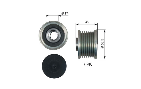 Alternator Freewheel Clutch DriveAlign® OAP7190 Gates