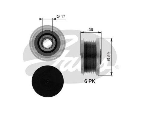 Alternator Freewheel Clutch DriveAlign® OAP7282 Gates