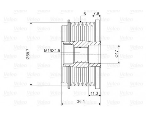 Alternator Freewheel Clutch NEW PART, Image 2