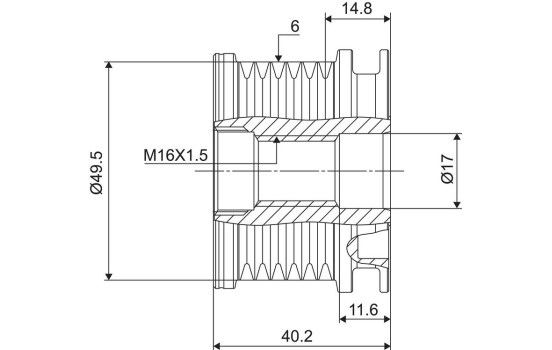 Alternator Freewheel Clutch NEW PART, Image 3