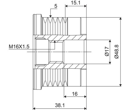 Alternator Freewheel Clutch NEW PART, Image 3