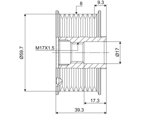 Alternator Freewheel Clutch NEW PART, Image 3