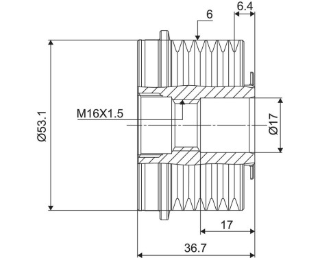 Alternator Freewheel Clutch NEW PART, Image 3