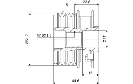 Alternator Freewheel Clutch NEW PART, Image 3