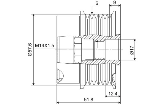 Alternator Freewheel Clutch NEW PART, Image 3