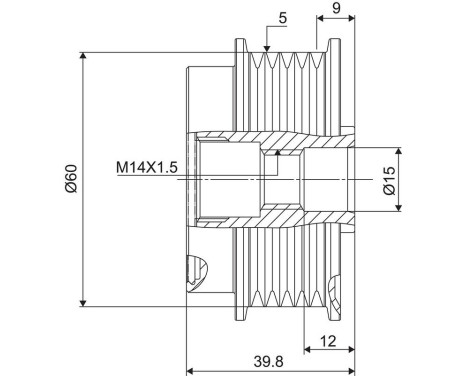 Alternator Freewheel Clutch NEW PART, Image 3