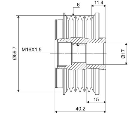 Alternator Freewheel Clutch NEW PART, Image 3