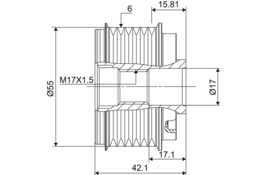 Alternator Freewheel Clutch NEW PART, Image 3