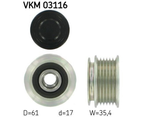 Alternator Freewheel Clutch VKM 03116 SKF
