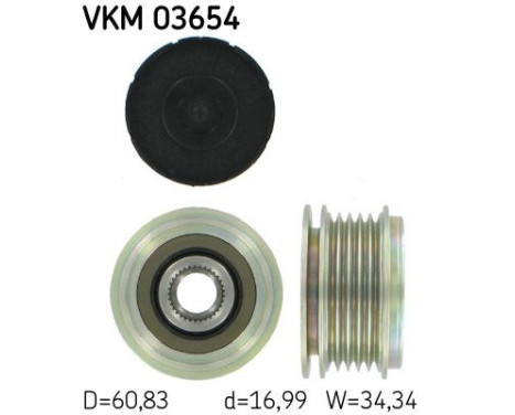 Alternator Freewheel Clutch VKM 03654 SKF