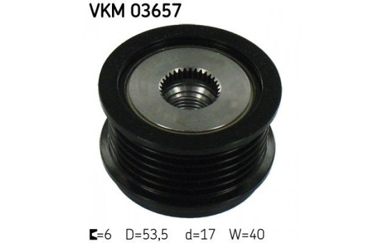 Alternator Freewheel Clutch VKM 03657 SKF