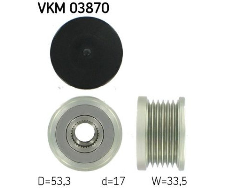 Alternator Freewheel Clutch VKM 03870 SKF