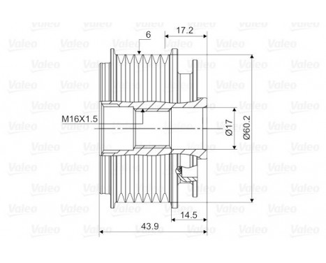 Alternator Freewheel Clutch, Image 2