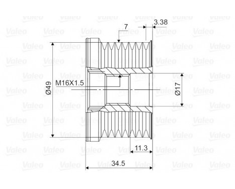 Alternator Freewheel Clutch, Image 2