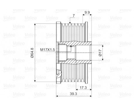 Alternator Freewheel Clutch, Image 2