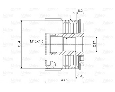 Alternator Freewheel Clutch, Image 2