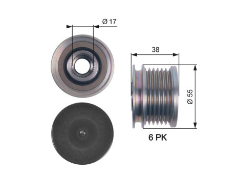 Alternator freewheel OAP7124 Gates
