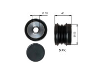 Alternator freewheel OAP7209 Gates