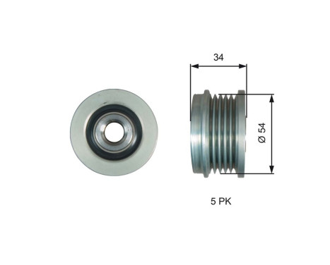 Alternator freewheel OAP7220 Gates