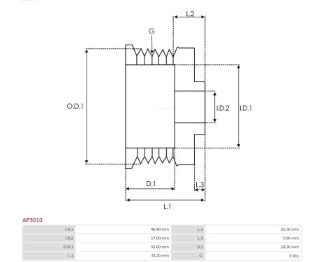 Belt pulley, alternator, Image 4