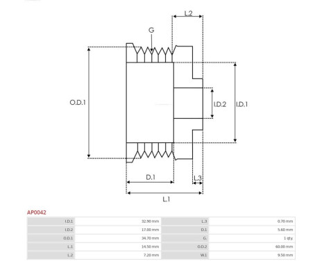 Belt pulley, alternator, Image 5