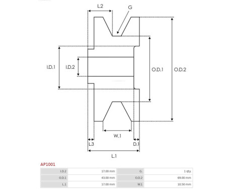 Belt pulley, alternator, Image 4