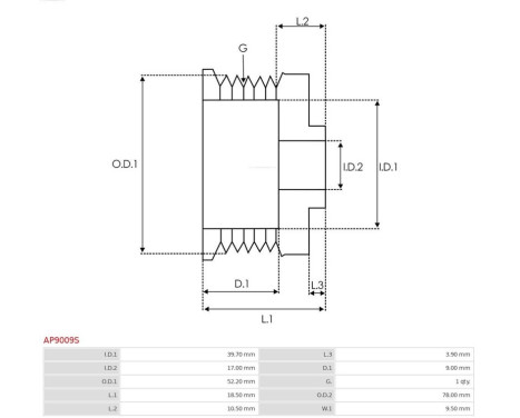 Belt pulley, alternator, Image 5