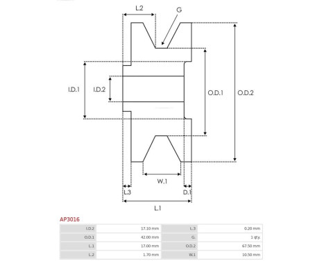 Belt pulley, alternator, Image 4