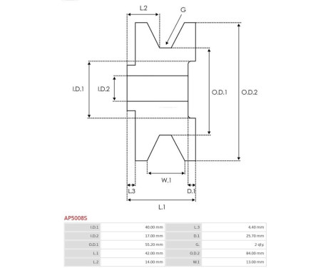 Belt pulley, alternator, Image 4