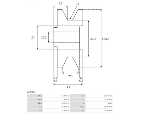 Belt pulley, alternator, Image 4